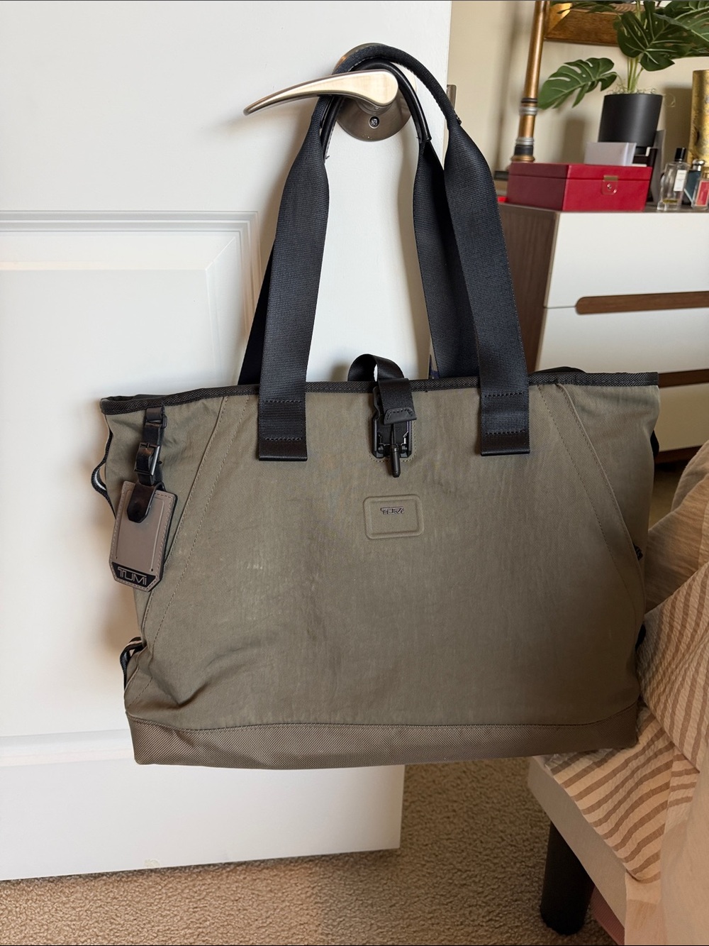 Tumi Tote Bag with Black Handles
